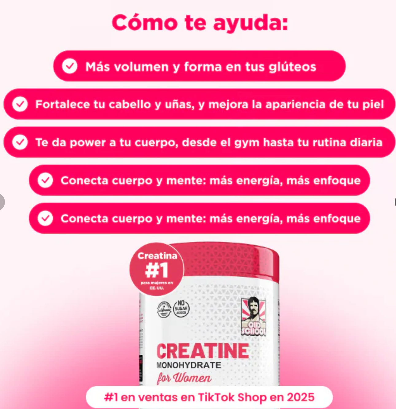 Monohidrato de creatina para mujeres OFERTA ESTE MES ✅