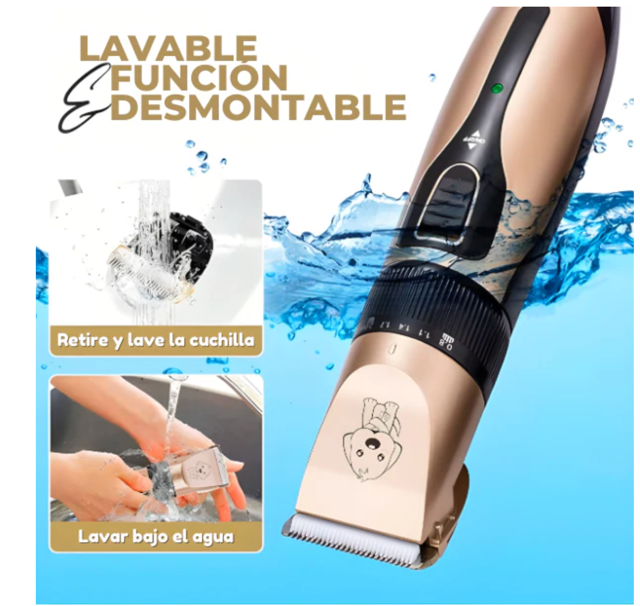 Kit Recortador de pelo profesional para mascotas:🎁  silencioso, inalámbrico y preciso.