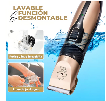Kit Recortador de pelo profesional para mascotas:🎁  silencioso, inalámbrico y preciso.