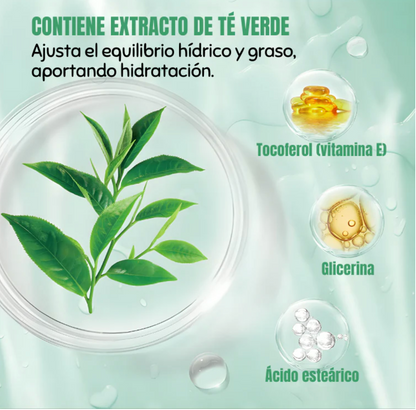 Nueva Máscara de té verde en barra⭐️🌱 OFERTA 2X1 ✅