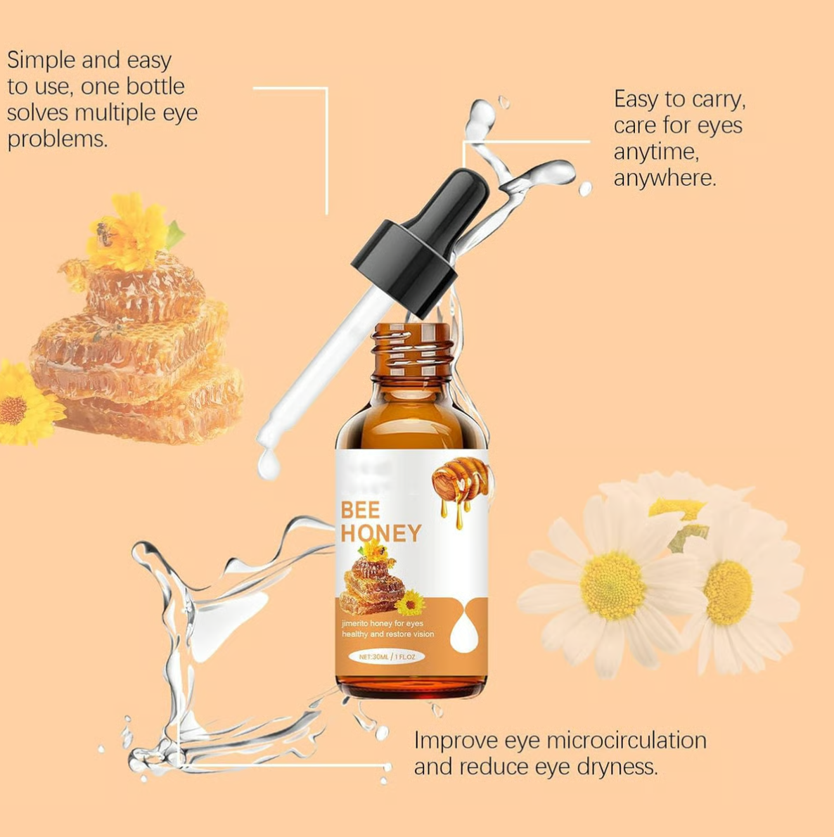 Gotas oftálmicas de miel Jimerito OFTÁLMICAS MILAGROSAS PARA PROBLEMAS DE OJOS/ OFERTA 2X1 ✅