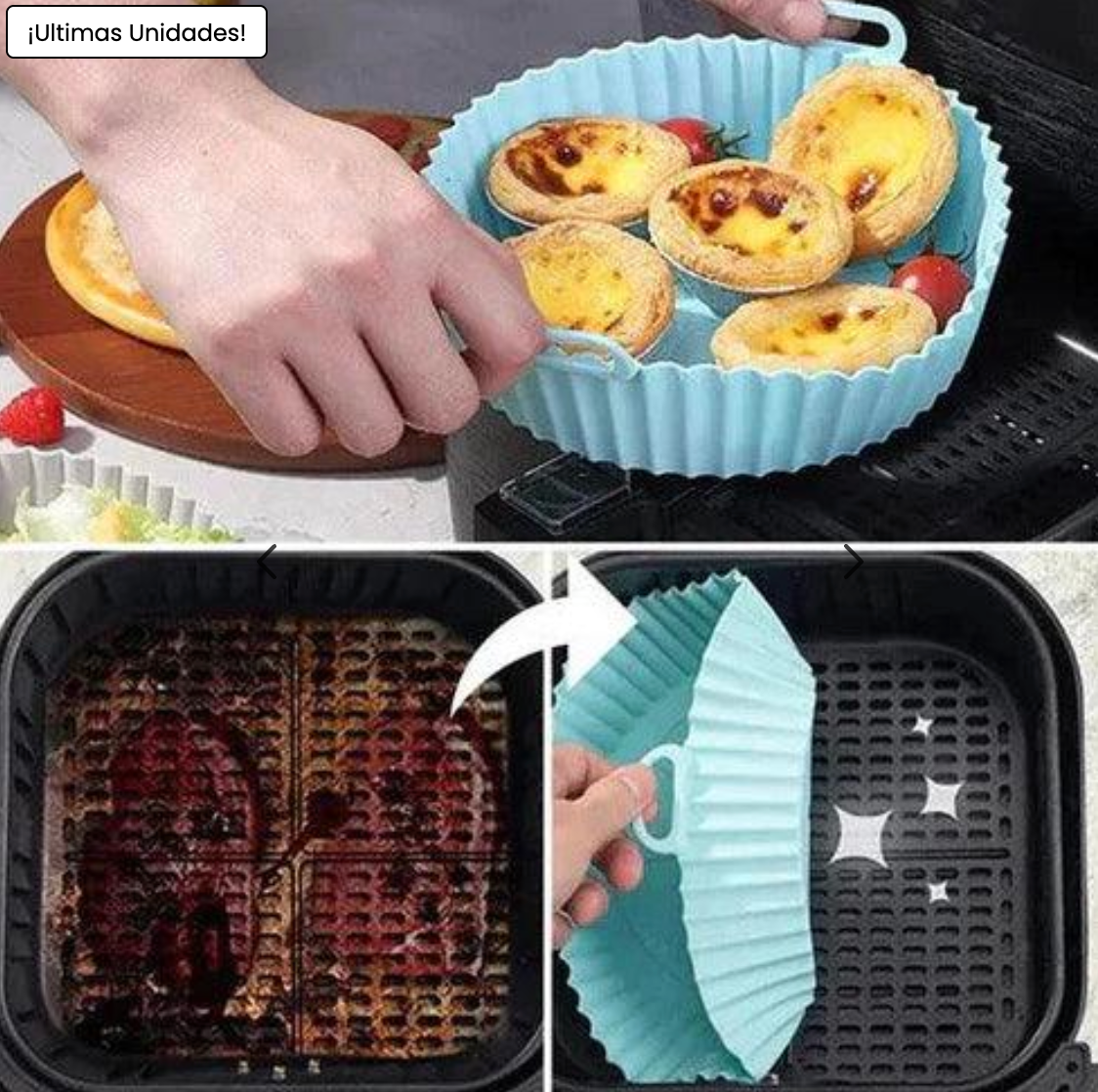 PROMO 4x1 Moldes Antiadherentes de Silicona para Freidora de Aire