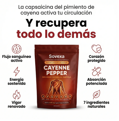 Sovexa Capsaicina Activa® en Softgels - Reactiva tu Circulación Natural OFERTA 2X1✅