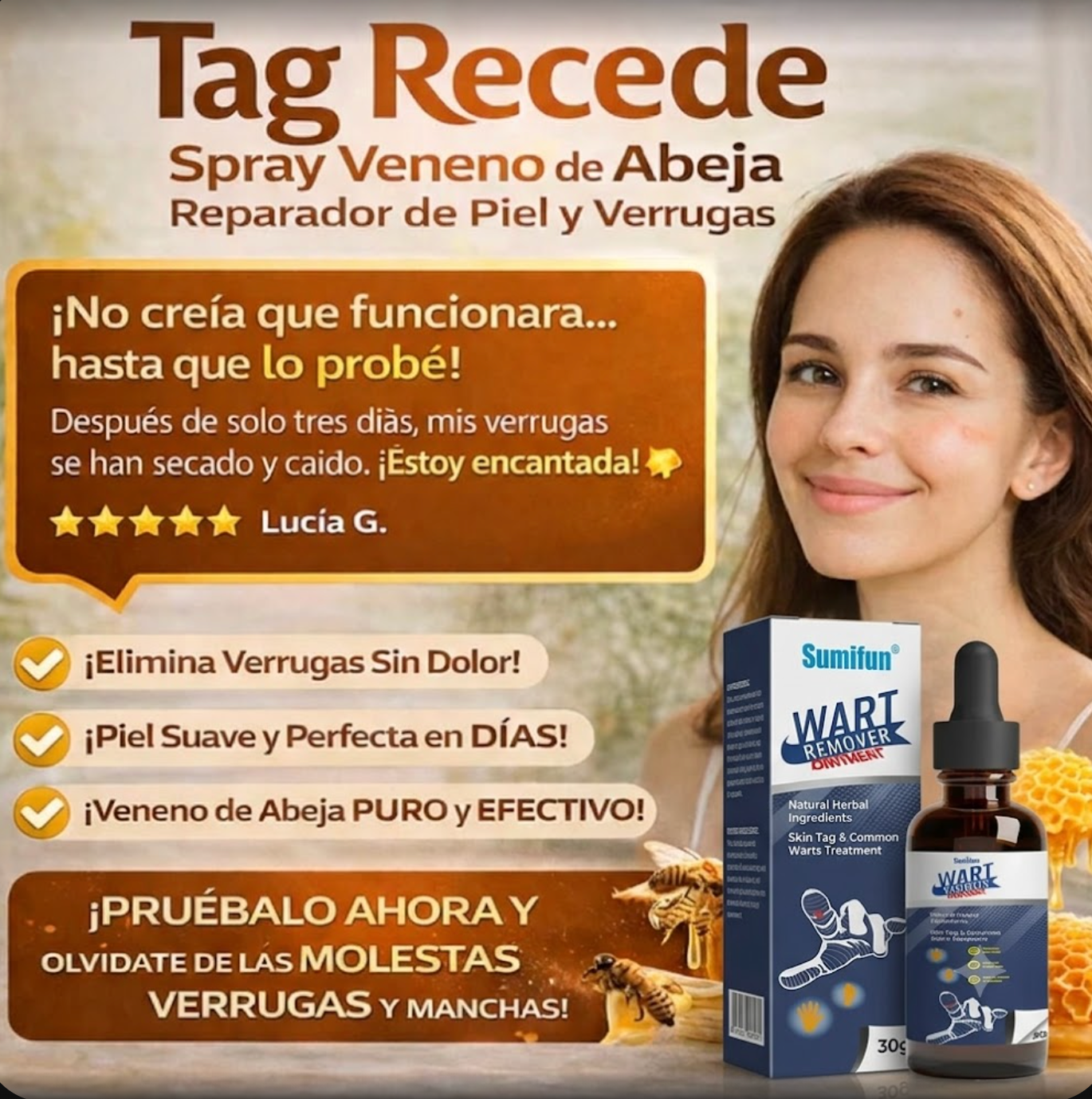 Wart Remover  con veneno de Abeja Reparador ✅ EL PAGO DEBE SER ANTICIPADO SI NO DESEA ASI NO HAGA SU PEDIDO GRACIAS✅  ENVIO EN TODA VENEZUELA POR MRW 🇻🇪
