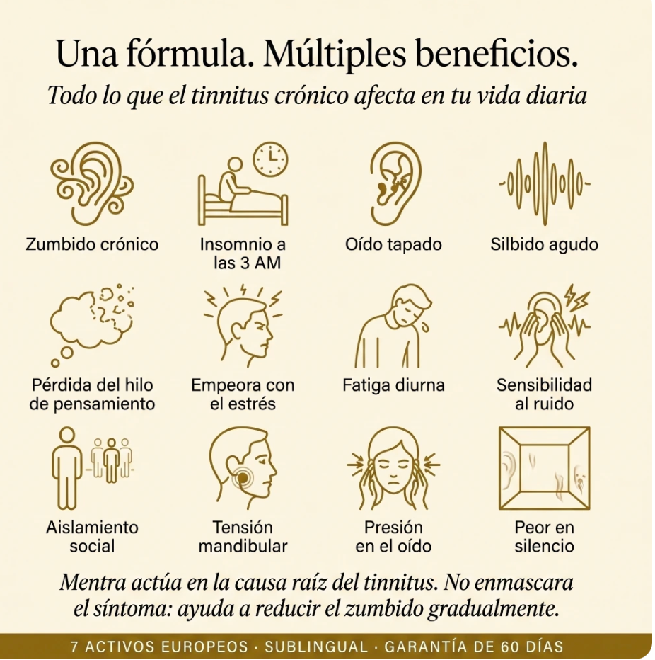 Reducí el zumbido, recuperá el sueño y la claridad mental en 4 a 6 semanas