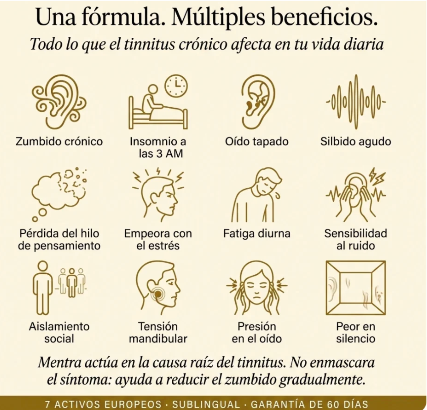 Reducí el zumbido, recuperá el sueño y la claridad mental en 4 a 6 semanas