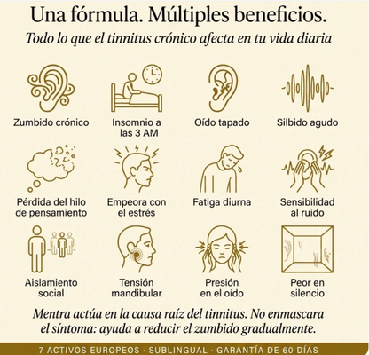 Reducí el zumbido, recuperá el sueño y la claridad mental en 4 a 6 semanas