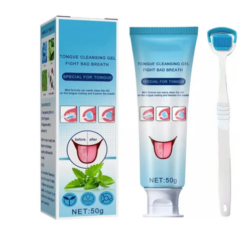 Nuevo Gel Limpiador de Lengua + Cepillo Profesional OFERTA 2X1  🔥