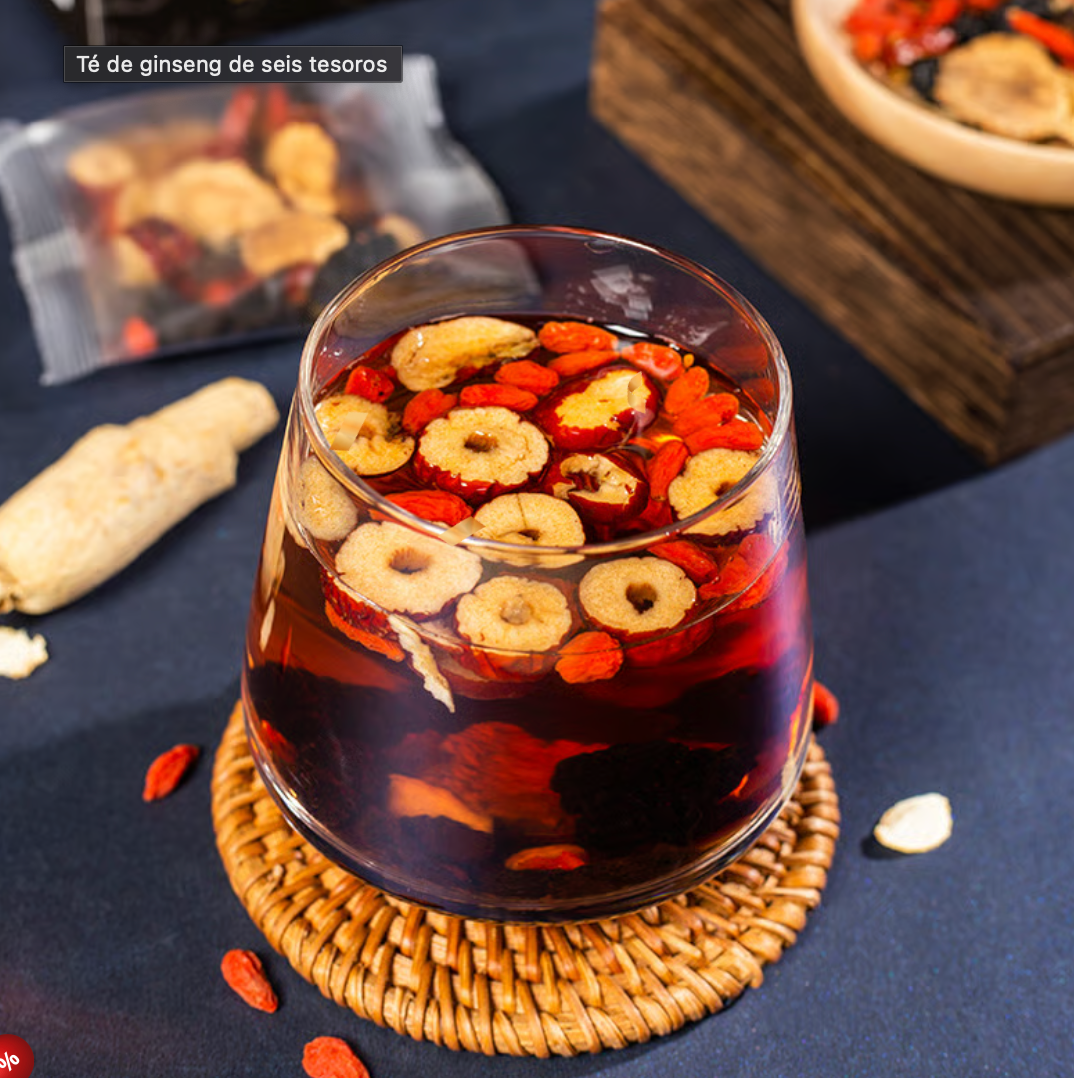 Té de ginseng de seis tesoros TRATAMIENTO DE 3 MESES ✅