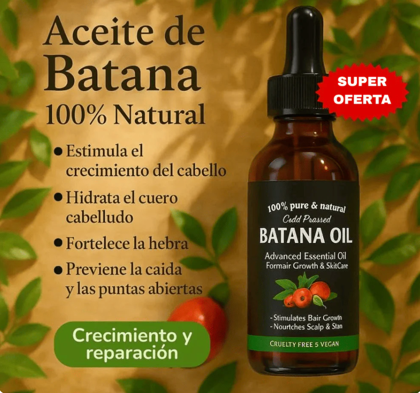 Aceite de Batana 2x1 | El Secreto para Prevenir la caída del cabello y Estimular el Crecimiento