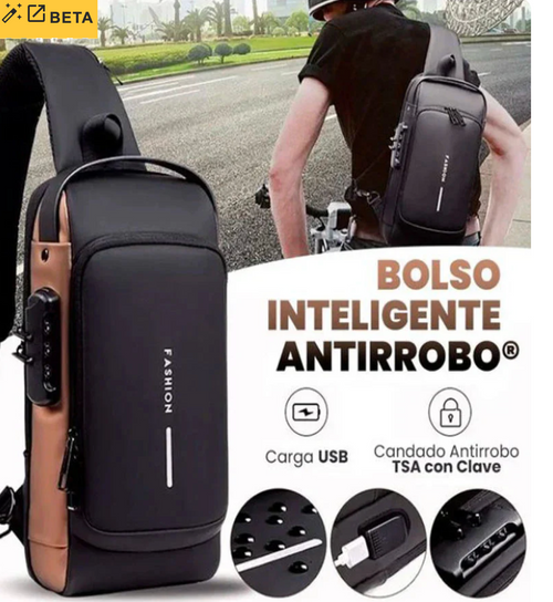 Bolso Cruzado Bandolera Antirrobo Impermeable Con Usb