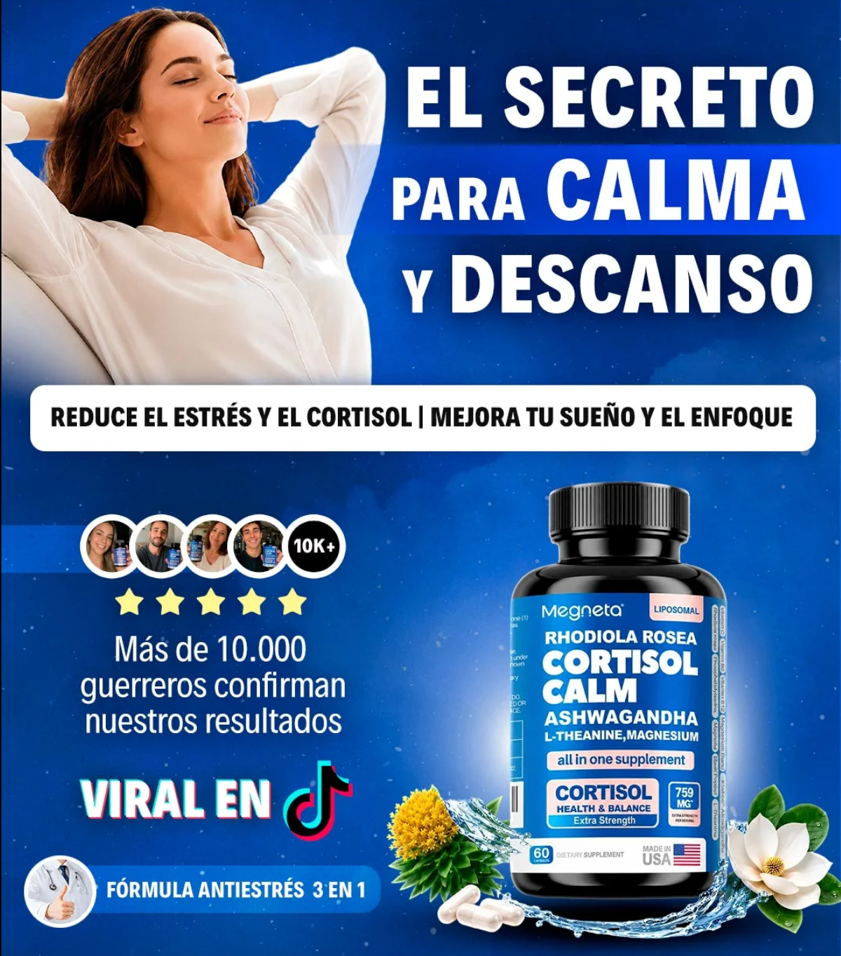 Cortisol CALM Bienestar total ✅ OFERTA 2X1 🔥