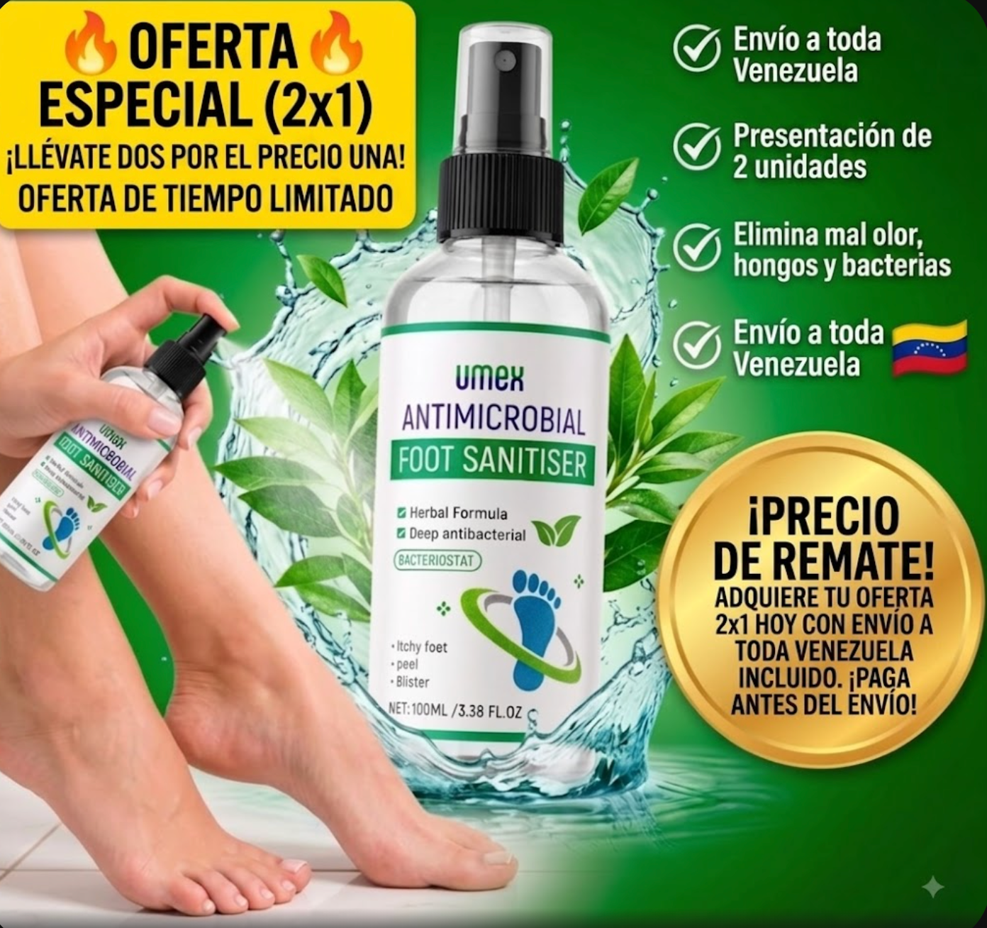 Umex™ Spray sanitizante e hipoalergénico para pies y calzado