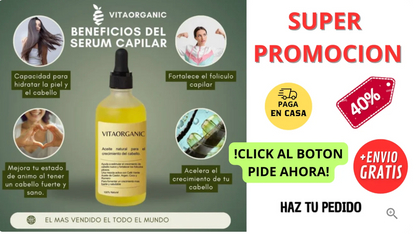 VITAORGANIC SERUM CAPILAR OFERTA 2X1 🔥✅ ENVIO POR MRW A TODA VENEZUELA 🇻🇪   EL PAGO DEBE SER ANTICIPADO SI NO DESEA ASI NO HAGA SU PEDIDO GRACIAS ✅
