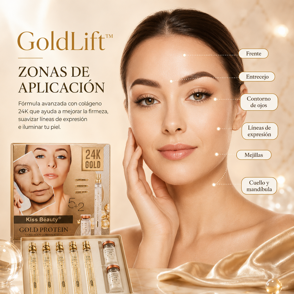 GoldLift™ – Hilos Faciales de Colágeno 24K ✨