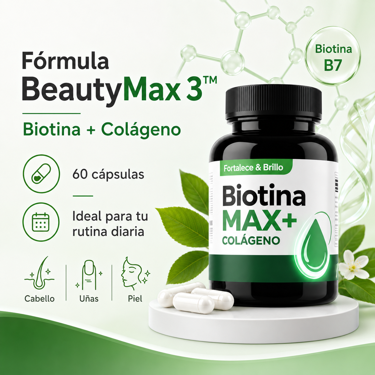 BeautyMax 3™ – Cabello, Uñas y Piel.