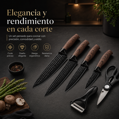 BlackWood™ Set de Cocina 6 en 1