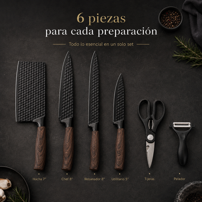 BlackWood™ Set de Cocina 6 en 1