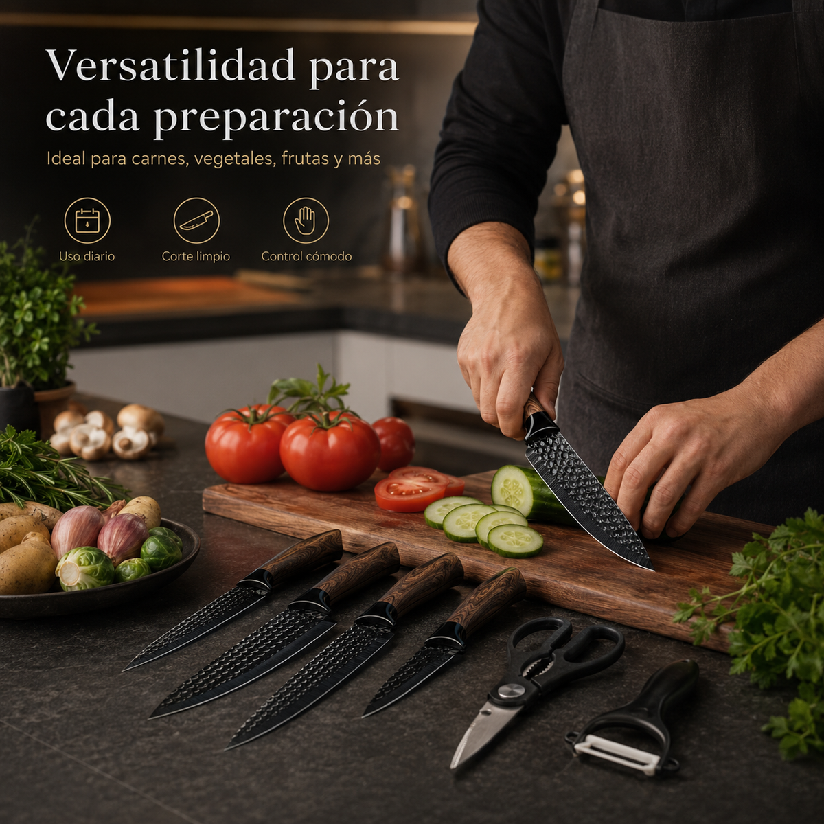 BlackWood™ Set de Cocina 6 en 1