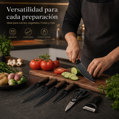 BlackWood™ Set de Cocina 6 en 1