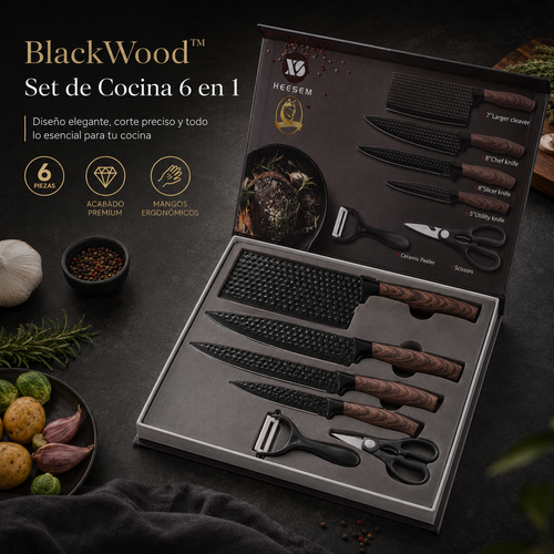 BlackWood™ Set de Cocina 6 en 1