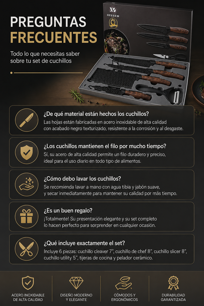 BlackWood™ Set de Cocina 6 en 1