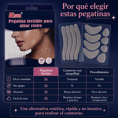 InvisiLift™ — Pegatinas Tensoras Faciales Invisibles
