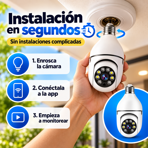 VigiCam 360™ – Cámara de Seguridad Inteligente tipo Bombillo 🔥OFERTA  ENVIO POR MRW A TODA VENEZUELA 🇻🇪 EL PAGO DEBE SER ANTICIPADO SI NO DESEA ASI NO HAGA SU PEDIDO GRACIAS ✅