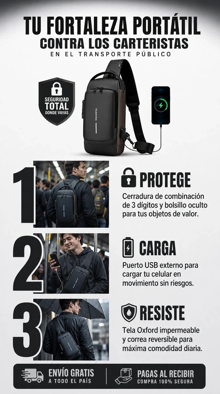 Mochila Campera - Protección antirrobos