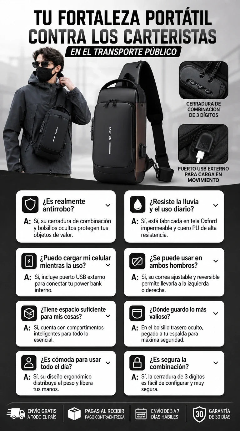 Mochila Campera - Protección antirrobos