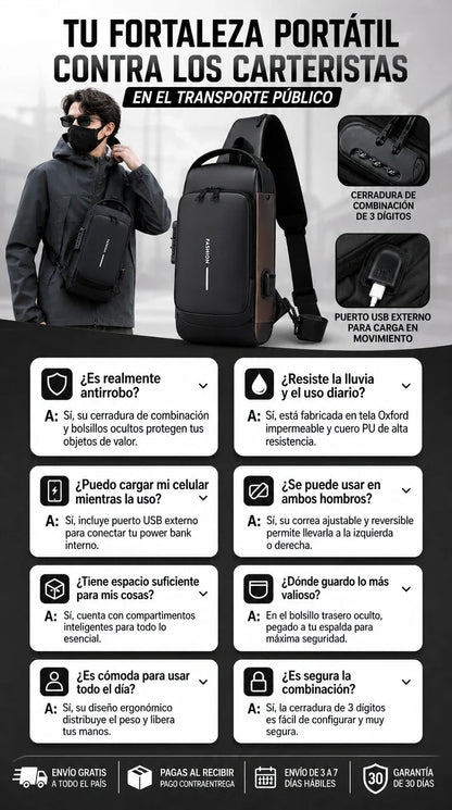 Mochila Campera - Protección antirrobos
